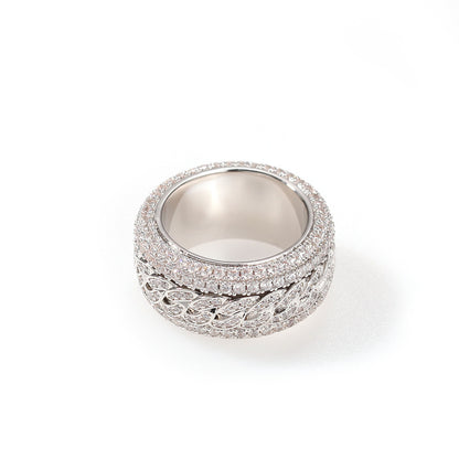 Trendy Rotatable Cuban Ring